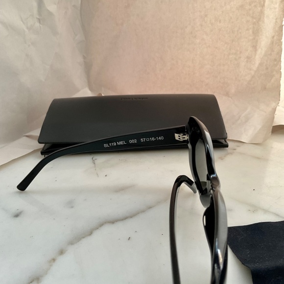 SAINT LAURENT SL 110 MEL 002 57 16-140 Black Sunglasses Pristine main image 7
